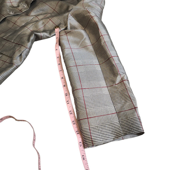 Teri Jon plaid silk suit set blazer skirt size 10 - Picture 9 of 12